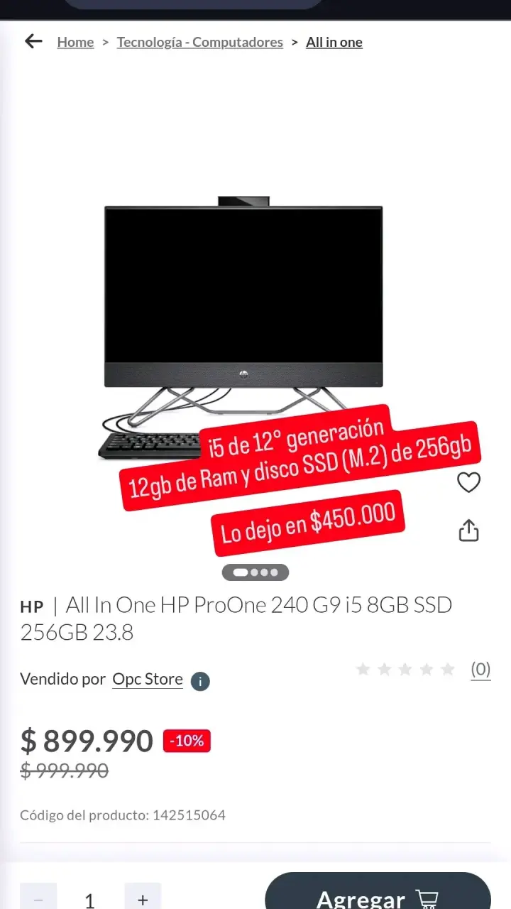 Computador All In One HP ProOne - 2