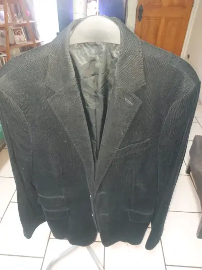 Blazer de pana negro - miniatura 1