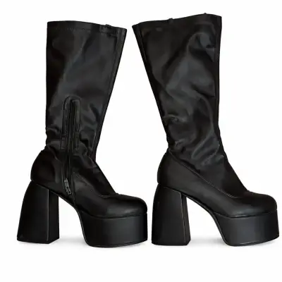 Botas negras plataforma alta - miniatura 1