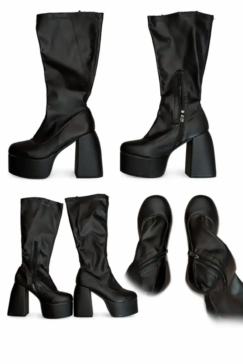 Botas negras plataforma alta - 2