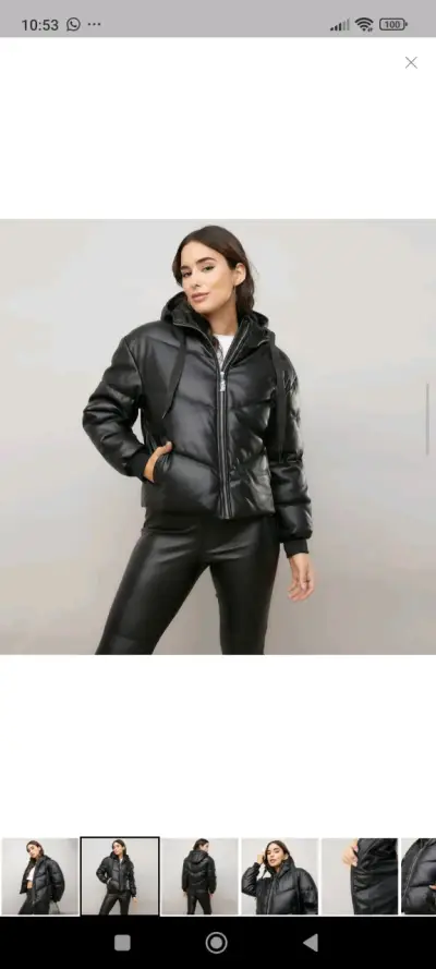 Chaqueta acolchada negra - miniatura 2