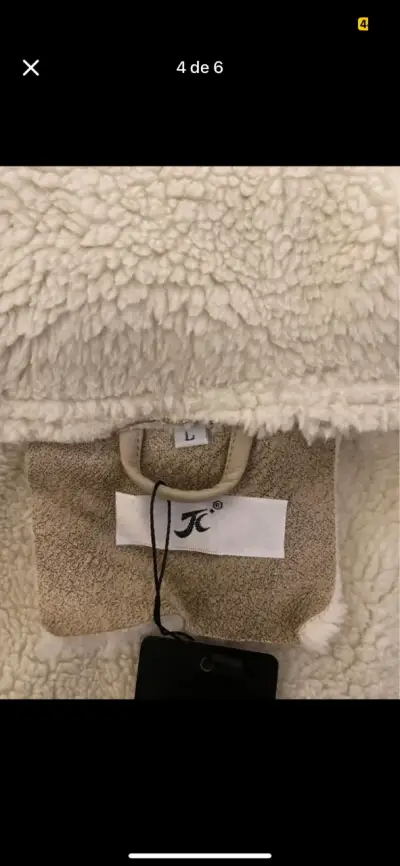Chaqueta acolchada beige con corderito - miniatura 4