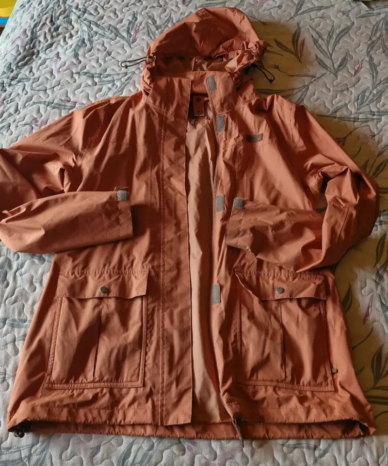 Chaqueta impermeable naranja - 1