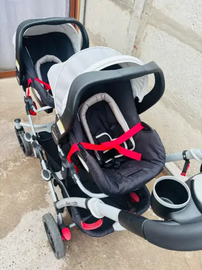 Coche doble para bebés - miniatura 6