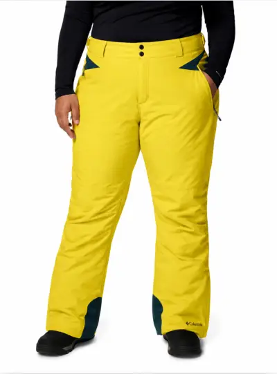 Pantalones de esquí amarillos Columbia - miniatura 1