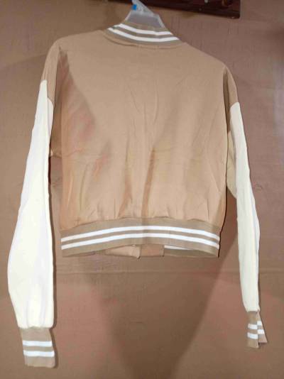 Chaqueta estilo varsity beige talla estándar - miniatura 2