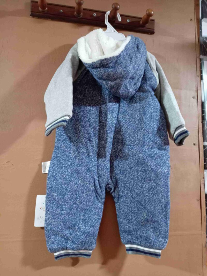 Enterito azul con capucha para bebé 12 meses - 2