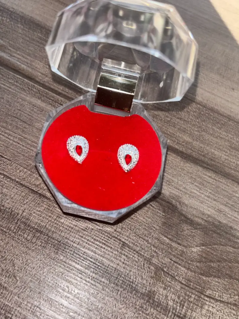 Aros de corazón con brillantes - 2