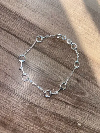 Pulsera de plata con eslabones - miniatura 1