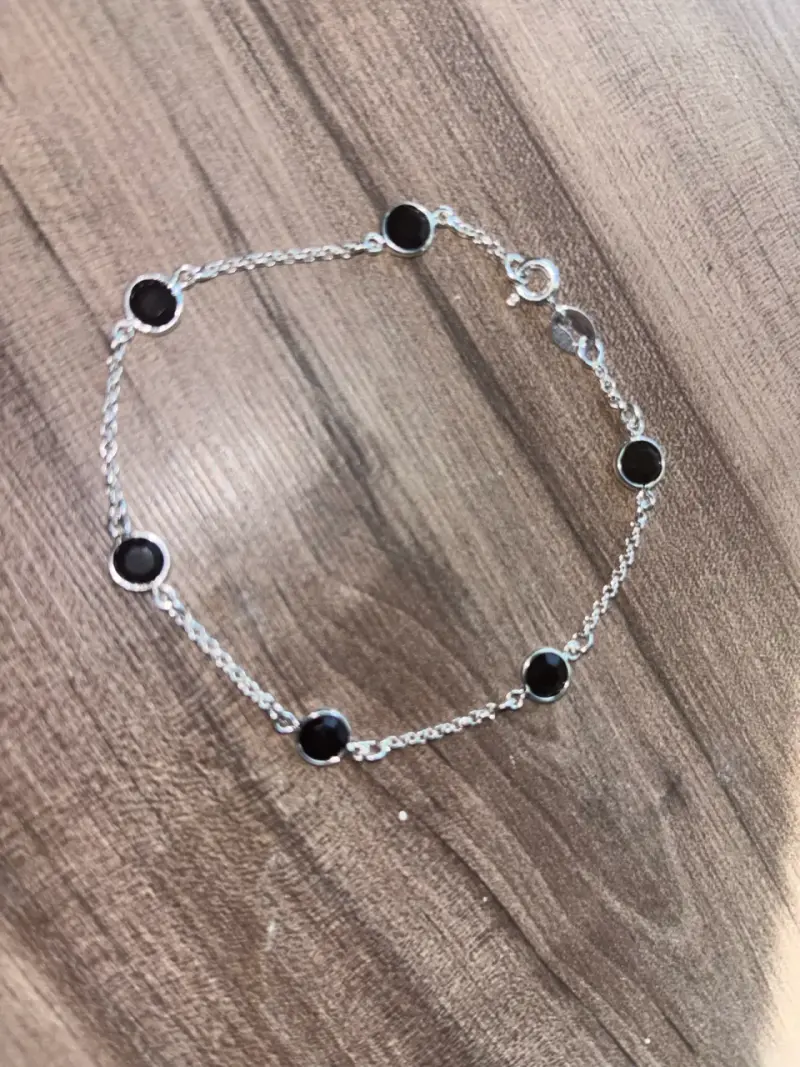 Pulsera de plata con eslabones - 2