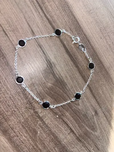 Pulsera de plata con eslabones - miniatura 2