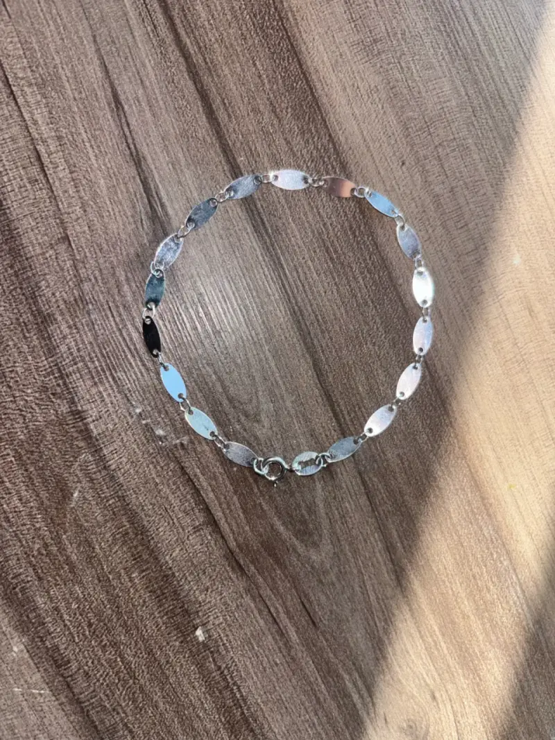 Pulsera de plata con eslabones - 3