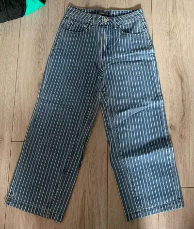 Jeans rayados palazzo index 36 - miniatura 1