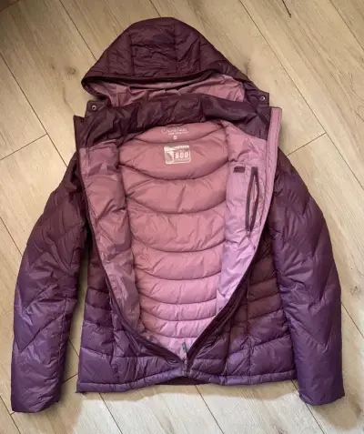 Parka morada plumas acolchada lattitude M - miniatura 2