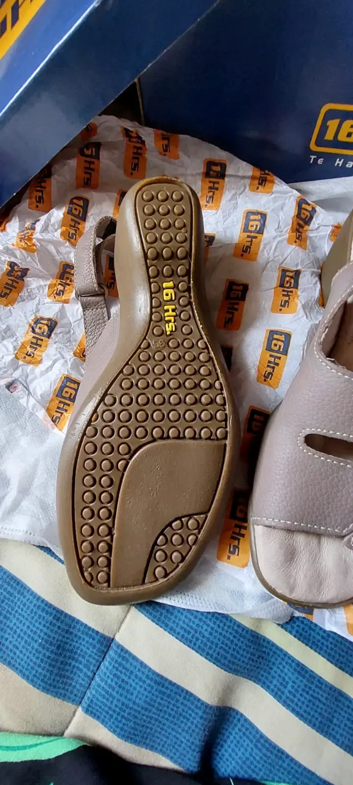 Sandalias beige cómodas 16 hrs talla 35_36 - 4