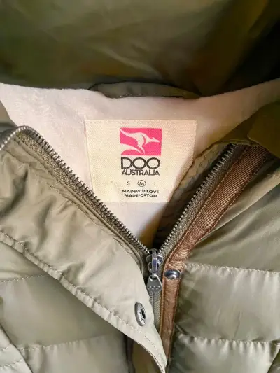 Parka verde mujer con capucha de pelo M - miniatura 2