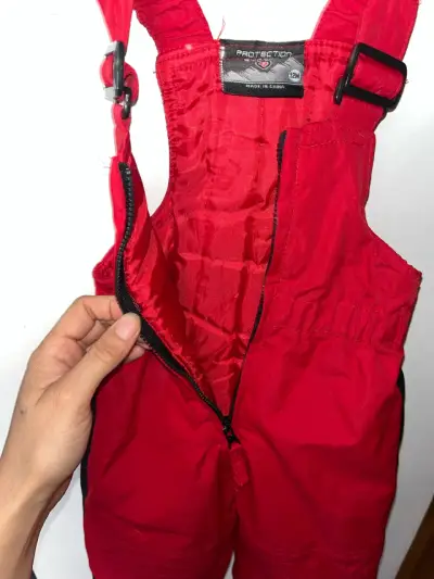 Overol de nieve rojo infantil - miniatura 2