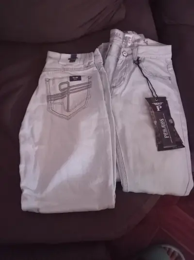 Jeans slim fit grises - miniatura 1