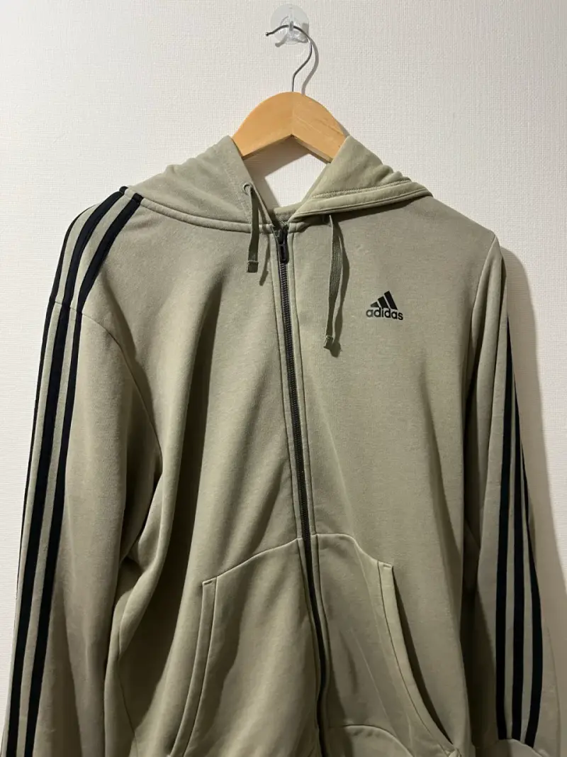 Polerón Adidas con capucha beige L - 1