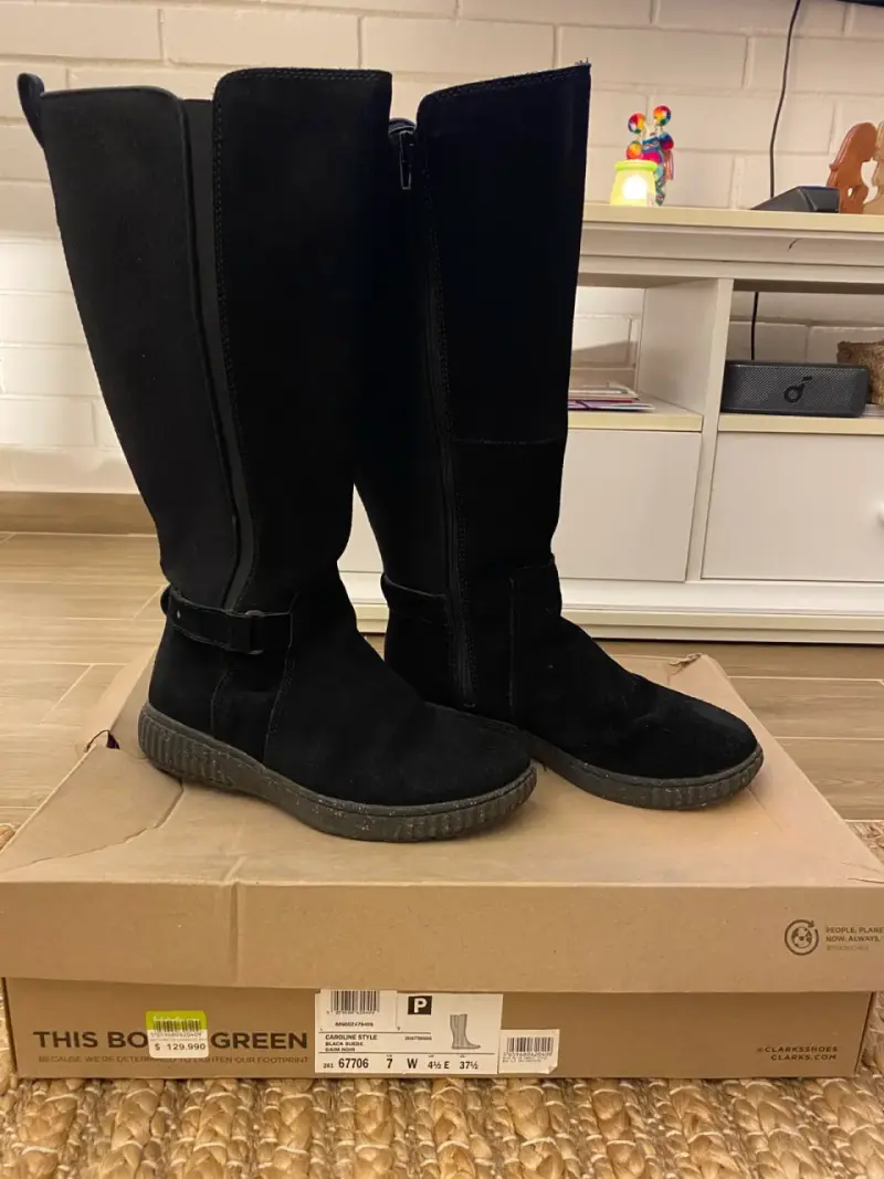 Botas mujer negras de gamuza - 2