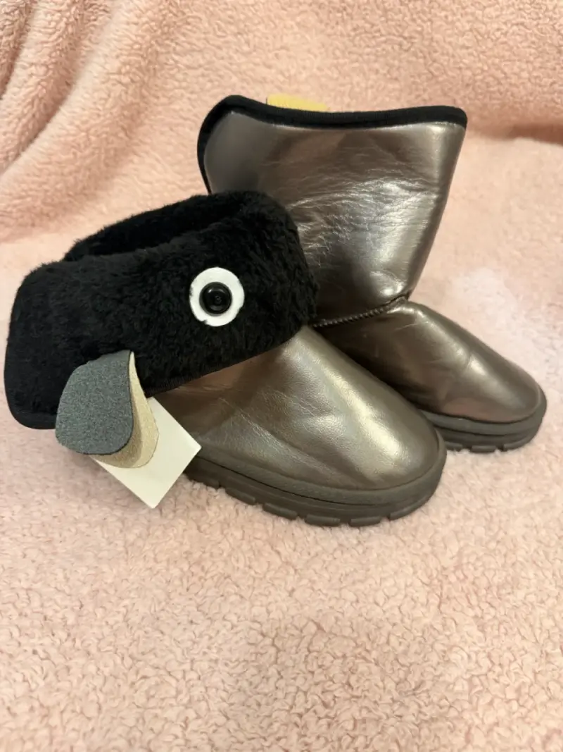 Botas marrones metalizadas para niños - 2