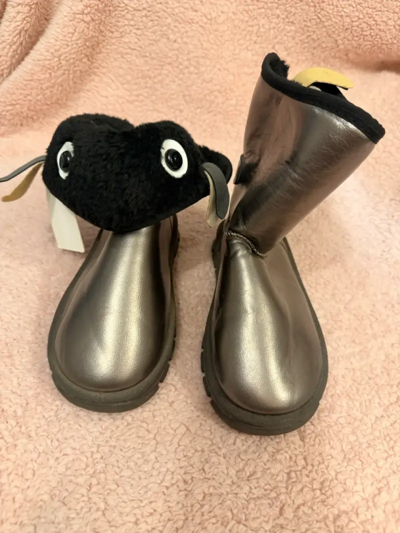 Botas marrones metalizadas para niños - 3