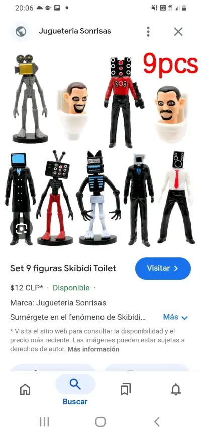 Set 9 figuras Skibidi Toilet - miniatura 1