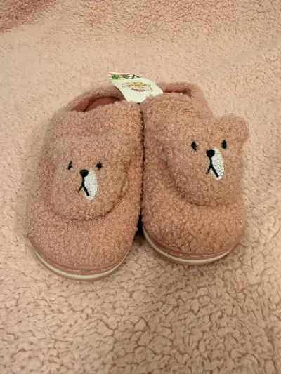 Pantuflas infantiles rosadas - miniatura 1
