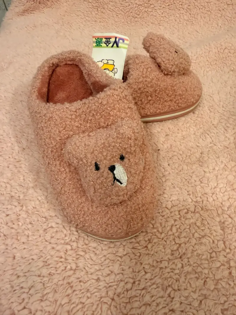 Pantuflas infantiles rosadas - 2