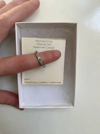 Anillo de plata Swarovski talla 7 - miniatura 4