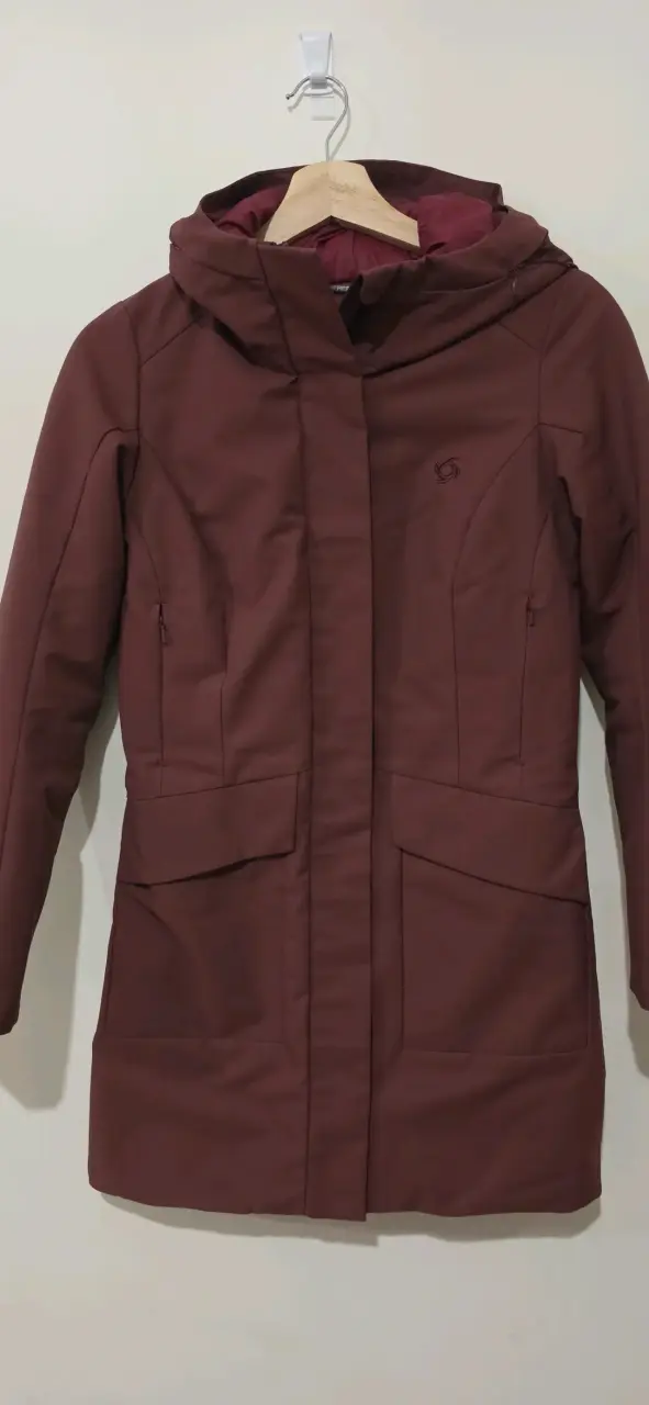 Parka burdeo con capucha - 2