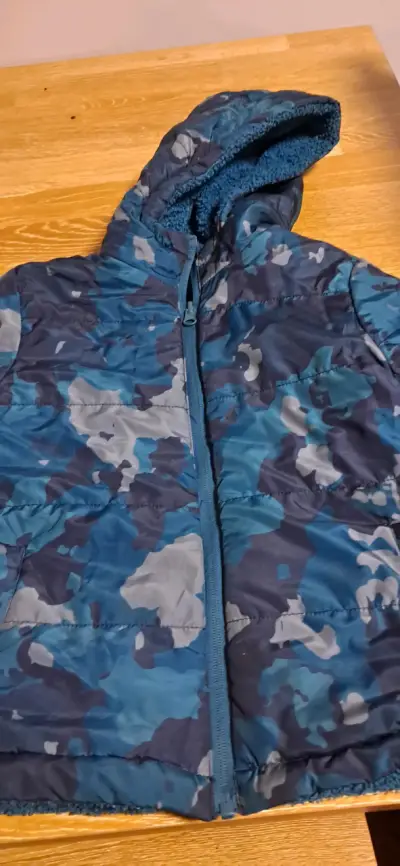 Chaqueta camuflaje azul con capucha - miniatura 1