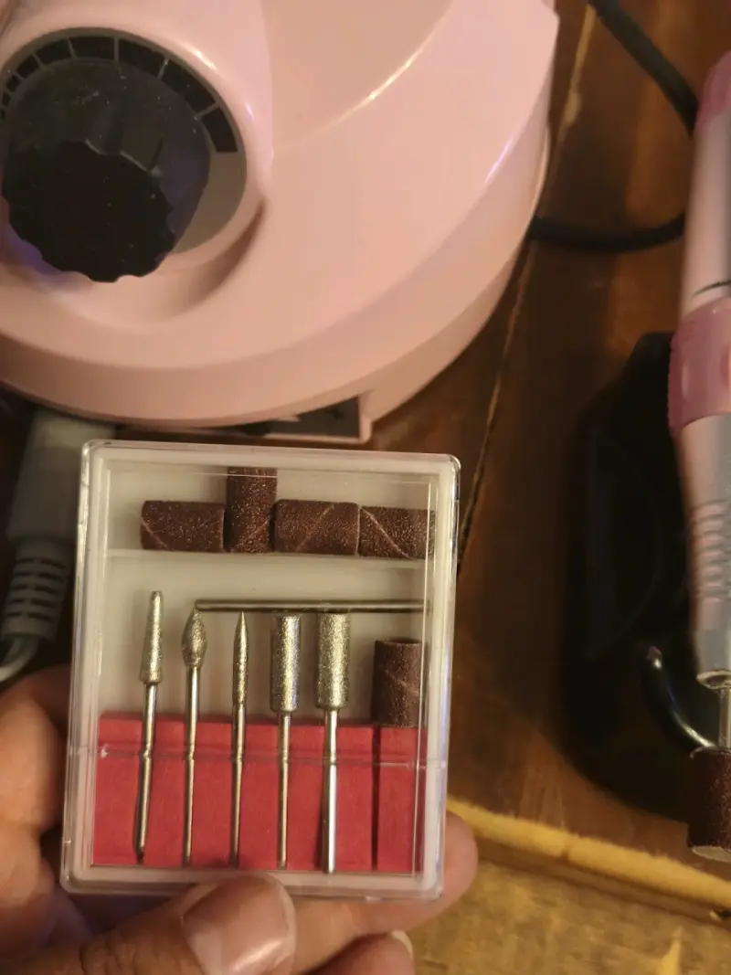 Torno eléctrico de uñas rosa - 2