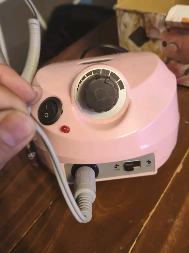 Torno eléctrico de uñas rosa - 3