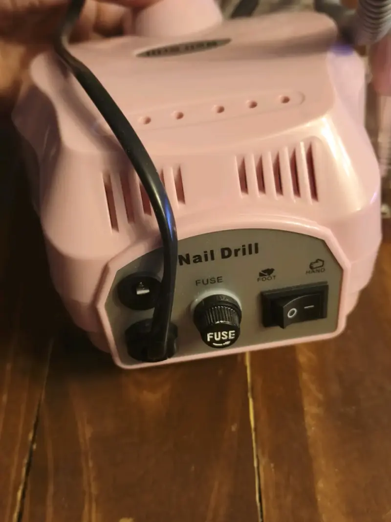 Torno eléctrico de uñas rosa - 4