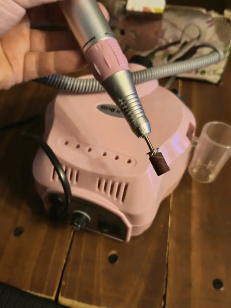 Torno eléctrico de uñas rosa - 5