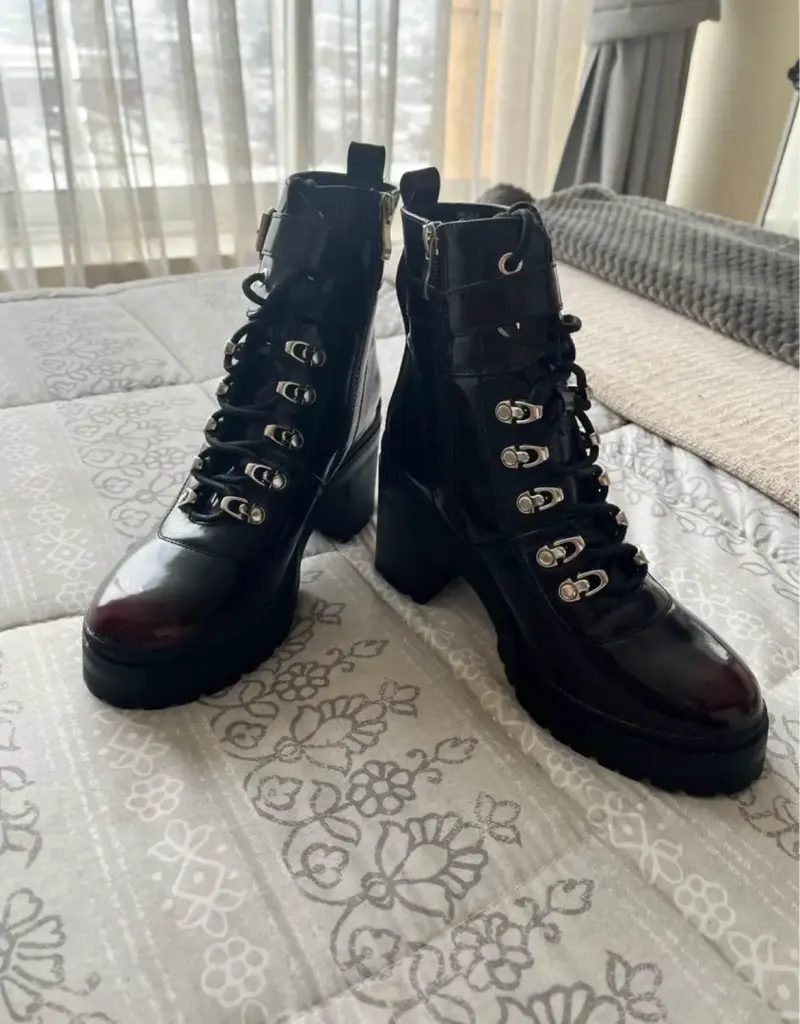 Botines negros con plataforma 38 - 4