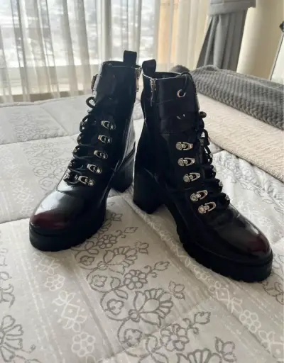 Botines negros con plataforma 38 - miniatura 4