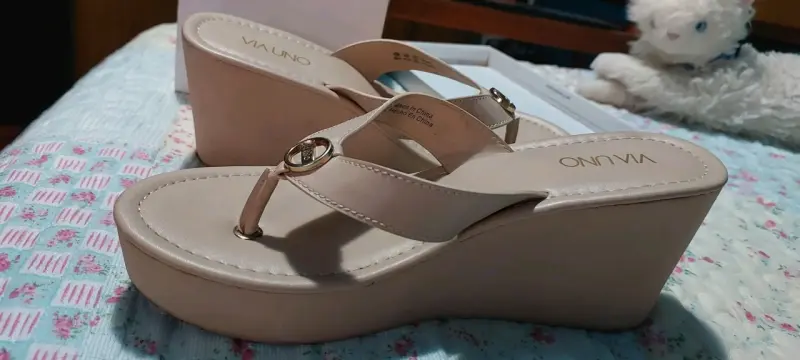 Sandalias plataforma beige - 3