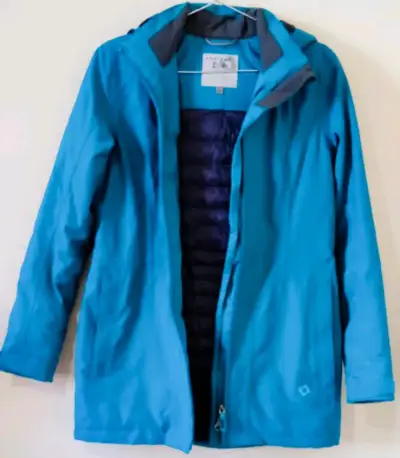 Abrigo azul impermeable - miniatura 1
