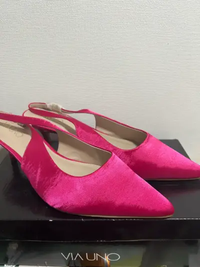 Zapatos taco medio fucsia, nuevos - miniatura 2