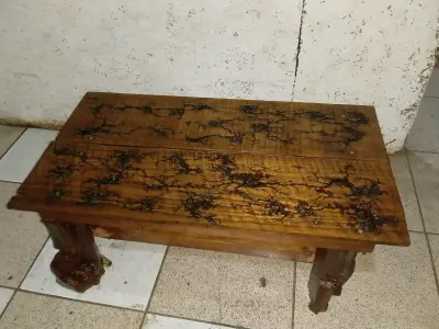 Mesa de madera rústica - miniatura 1