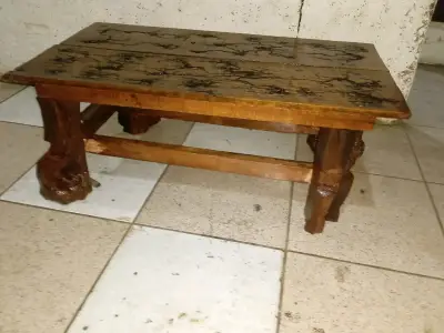 Mesa de madera rústica - miniatura 2