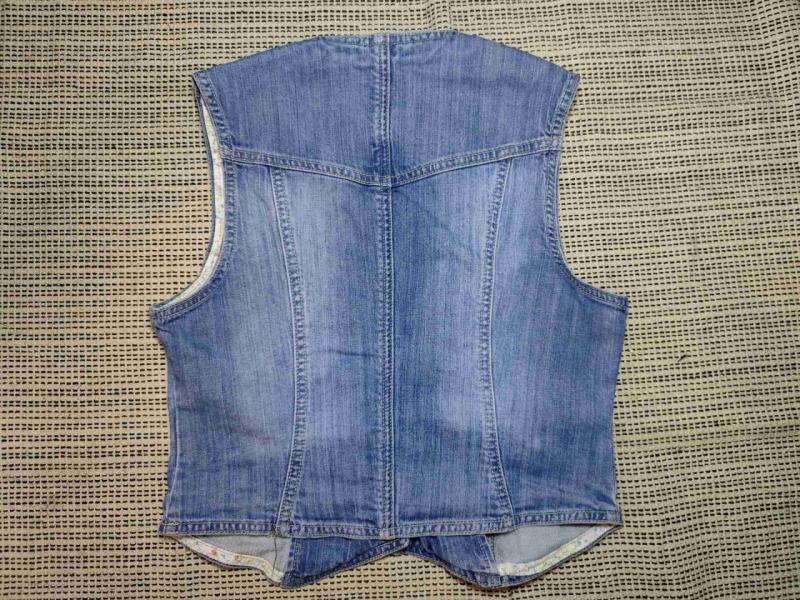 ᯓ★ Chaleco mezclilla, Denim vest, entallado y dise - 2