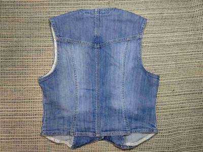 ᯓ★ Chaleco mezclilla, Denim vest, entallado y dise - miniatura 2