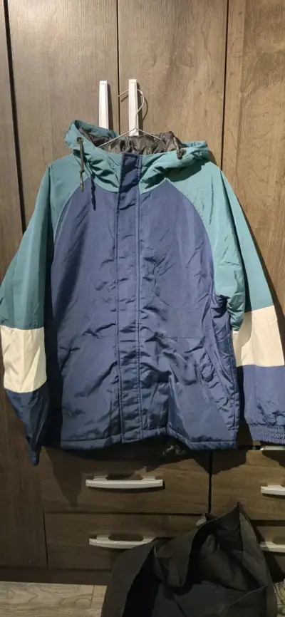 Parka azul y verde talla L - miniatura 1