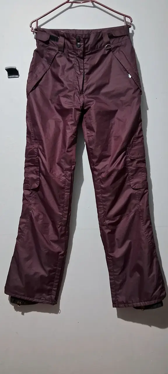 Pantalones cargo burdeos NIEVE - 1
