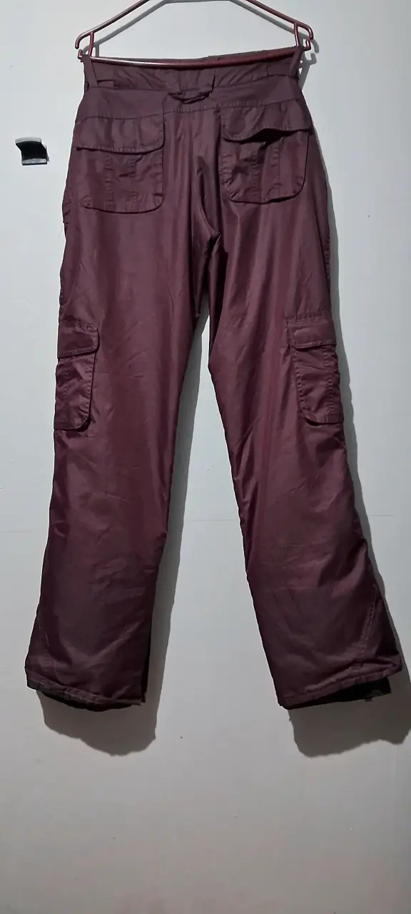 Pantalones cargo burdeos NIEVE - 3