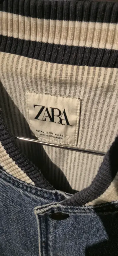 Chaqueta mezclilla Zara talla XL - miniatura 3