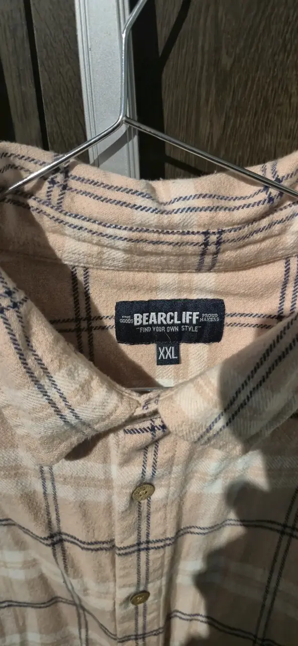 Camisa Bearcliff cuadrillé rosa talla XXL - 3